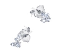 Shining CZ Silver Stud Earring STS-5993